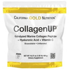 California Gold Nutrition, CollagenUP®, пептиди гідролізованого морського колагену з гіалуроновою кислотою та вітаміном C, без добавок, 464 г (1,02 фунта)